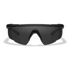 Защитные баллистические очки для яркого солнечного дня Wiley X Saber Advanced, серые линзы в черной оправе - изображение 2