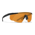 Защитные баллистические очки для стрельбища или вождения в пасмурную погоду Wiley X Saber Advanced, оранжевые линзы в черной оправе - изображение 3