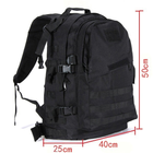 Тактичний штурмовий рюкзак на 40 л чорний - зображення 6