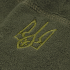 Шапка оливкова флісова з Тризубом, Розмір шапки M - 58 розмір - зображення 3