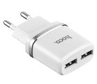 Мережевий зарядний пристрій Hoco C12 2хUSB білий
