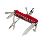 Складной швейцарский нож Victorinox Vx13703.TB1 Climber 15 функций 91 мм красный-полупрозрачный - изображение 3