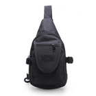 Тактическая городская сумка-рюкзак через плечо A32 черная для охоты рыбалки - изображение 1