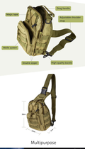 Тактическая сумка рюкзак OXFORD 600D Olive - изображение 2