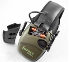 Навушники тактичні активні Howard Leight шумоподавлюючі для стрільби Impact Sport R-01526 з NRR захистом 21 дБ olive - зображення 4