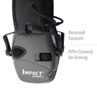 Наушники тактические активные Howard Leight шумоподавляющие Impact Sport R-02524 с NRR защитой 22 дБ grey - изображение 3