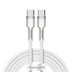Кабель BASEUS Type-C to Type-C Cafule Series Metal Data Cable |2m, 5A, 100W, PD| (CATJK-D02) white