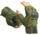 Перчатки тактические беспалые Oakley Tactical беспалые тактические перчатки зеленые размер L - изображение 5