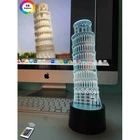 3D світильник нічник "Пізанська Вежа" 3DTOYSLAMP