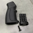 Рукоятка пистолетная прорезиненная для AR15 DLG TACTICAL (DLG-106), цвет Черный, с отсеком для батареек (241878) - изображение 4