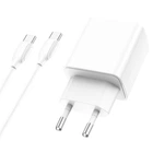 СЗУ Borofone BA67A PD20W+QC3.0 (1USB-A/1C) + кабель Type-C to Type-C Белый
