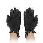 Тактичні шкіряні зимові рукавички на флісовій підкладці GlovesUA мод.312-б Чорний 10 - зображення 3