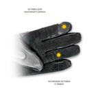 Тактичні шкіряні зимові рукавички на флісовій підкладці GlovesUA мод.312-б Чорний 8.5 - зображення 6