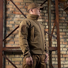 M-Tac Тактическая куртка с капюшоном на флисовой подкладке - Водонепроницаемая размер L, цвет Coyote - изображение 3
