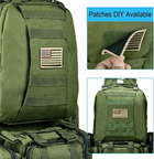 Американський тактичний рюкзак Molle Army Assault QT&QY 60 літрів Green - зображення 4