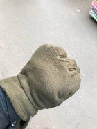 Перчатки зимние флисовые пальцевые Койот размер универсальный тактические перчатки зимние - изображение 3