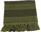 Платок шарф арафатка, шемаг, куфия 110см - Black/Green Primo зеленый - зображення 4
