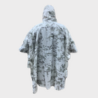 Дождевик пончо зимний Белый Мультикам, маскировочный водонепроницаемый плащ-палатка ЗСУ ONE SIZE - изображение 2