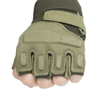 Перчатки тактические короткие Han-Wild HW72 Green L мужские с защитными вставками без пальцев (SK-9875-42466) - изображение 2