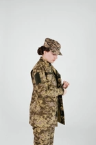 Тактическая женская военная форма комплект костюм, ( Китель + Штаны ), Камуфляж: Пиксель ВСУ ММ-14 , Размер: XS - изображение 3
