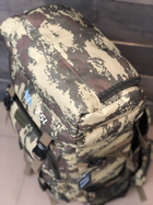 Універсальний рюкзак тактичний 75 літрів, військовий водовідштовхувальний рюкзак із щільної тактичної тканини хакі - зображення 4