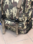 Универсальный рюкзак тактический 75 литров, военный водоотталкивающий рюкзак из плотной тактической ткани хаки - изображение 6