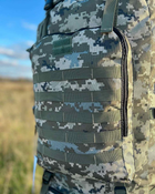 Рюкзак тактичний військовий 100 літрів з вологовідштовхувальної тканини хакі - зображення 5