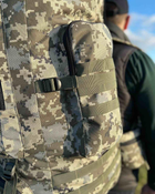 Рюкзак тактичний військовий 100 літрів з вологовідштовхувальної тканини хакі - зображення 6