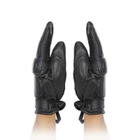 Перчатки зимние тактические из кожи на флисовой подкладке GlovesUA мод.312-б Черный 9 - изображение 5