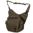 Прочная тактическая сумка через плечо военная однолямочная из ткани SILVER KNIGHT Оливковый (TY-517) - изображение 3