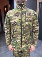 Армейская Кофта флисовая Special, теплая, размер 3XL, Мультикам, шевроны и карманы на рукавах - изображение 1