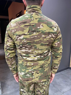 Армійська Кофта флісова Special, тепла, розмір 3XL, Мультикам, шеврони та кишені на рукавах - зображення 3