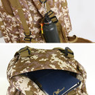 Большой рюкзак тактический армейский туристический Armory Tacal-A4-Brown Pixel для ЗСУ, военный, универсальный на 100л с дождевиком Коричневый - изображение 11