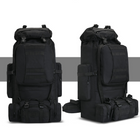 Большой рюкзак тактический армейский туристический Armory Tacal-A4-Black для ЗСУ, военный, универсальный на 100л с дождевиком Черный - изображение 4
