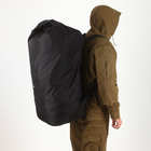 Баул - рюкзак на 65 літрів Чорний вологозахисний, тактичний, речовий мішок MELGO - зображення 2