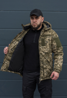 Куртка тактична зимова на блискавці з капюшоном S gaubica pixel - зображення 7