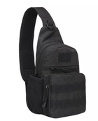 Тактическая, штурмовая, военная, городская сумка MHZ X216 A14, черная - изображение 1