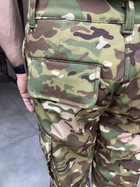 Штани тактичні софтшел із флісом Special, розмір L, Мультикам, утеплені штани для військових - зображення 6