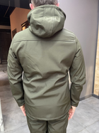 Куртка тактична, Softshell, колір Олива, розмір XL, демісезонна флісова куртка для військових Софтшел - зображення 3
