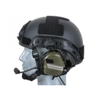 Навушники активні тактичні з кріпленням на каску та мікрофоном EARMOR M32H для військових 22dB Хакі - зображення 6