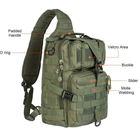 Тактичний рюкзак M04 20арк. штурмовий, військовий чоловіча сумка через плече (оливковий) - зображення 4
