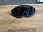 Тактические очки SP049, черные, 3 линзы - изображение 1