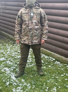 Куртка зимова подовжена тактична військова мультикам Soft Shell Single Sword для ЗСУ XL - зображення 4