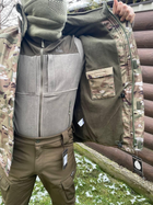 Куртка зимняя удлиненная тактическая военная мультикам Soft Shell Single Sword для ВСУ XL - изображение 5