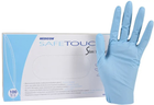 Перчатки смотровые нитриловые текстурированные Medicom SafeTouch® Slim Blue Голубой (4,2 г) размер S (00124) - изображение 1