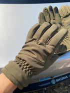 Перчатки Зимние на флисе тактические военные-армейские CAMO боевые L Оливковый CMO7177008 - изображение 2