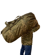 Сумка - баул - рюкзак тактичний військовий 100 л, ЗСУ піксель - зображення 3