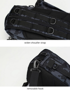 Сумка-рюкзак тактическая 153, черная - изображение 4