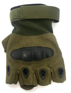 Перчатки тактические беспалые Combat с косточкой, размер L олива - изображение 4