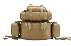 Рюкзак тактический с подсумками A08 50 л, олива - изображение 2